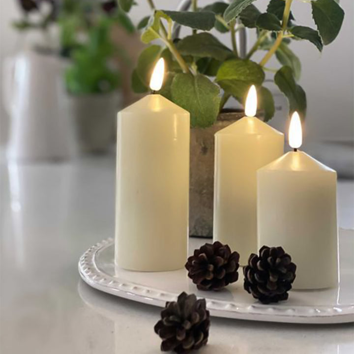 LED Real Candle Light Set ( 4'' + 5'' + 6'' in Height)